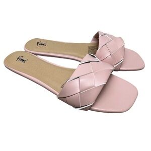 Fioni Mercer Woven Rosewater Pink Slip On Sandals NEW Size 11